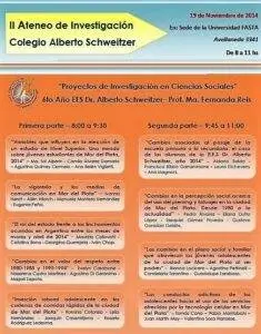 Ateneo de Investigación 2014 - Nivel Secundario - Sede Avellaneda - Schweitzer 